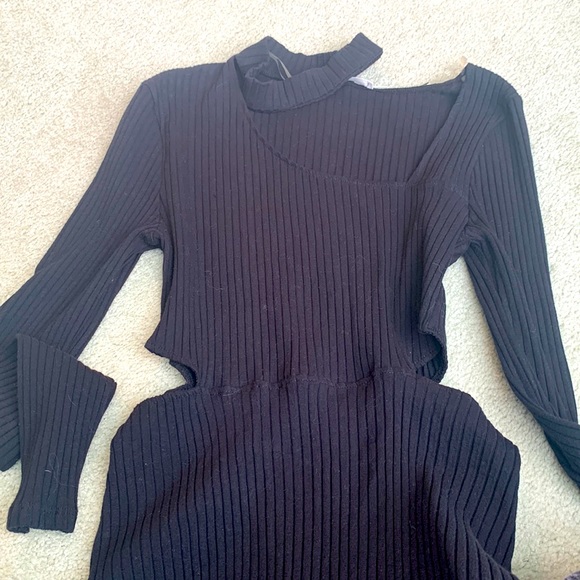 RIbbed LS Fitted Dress  NWT L - Picture 1 of 1